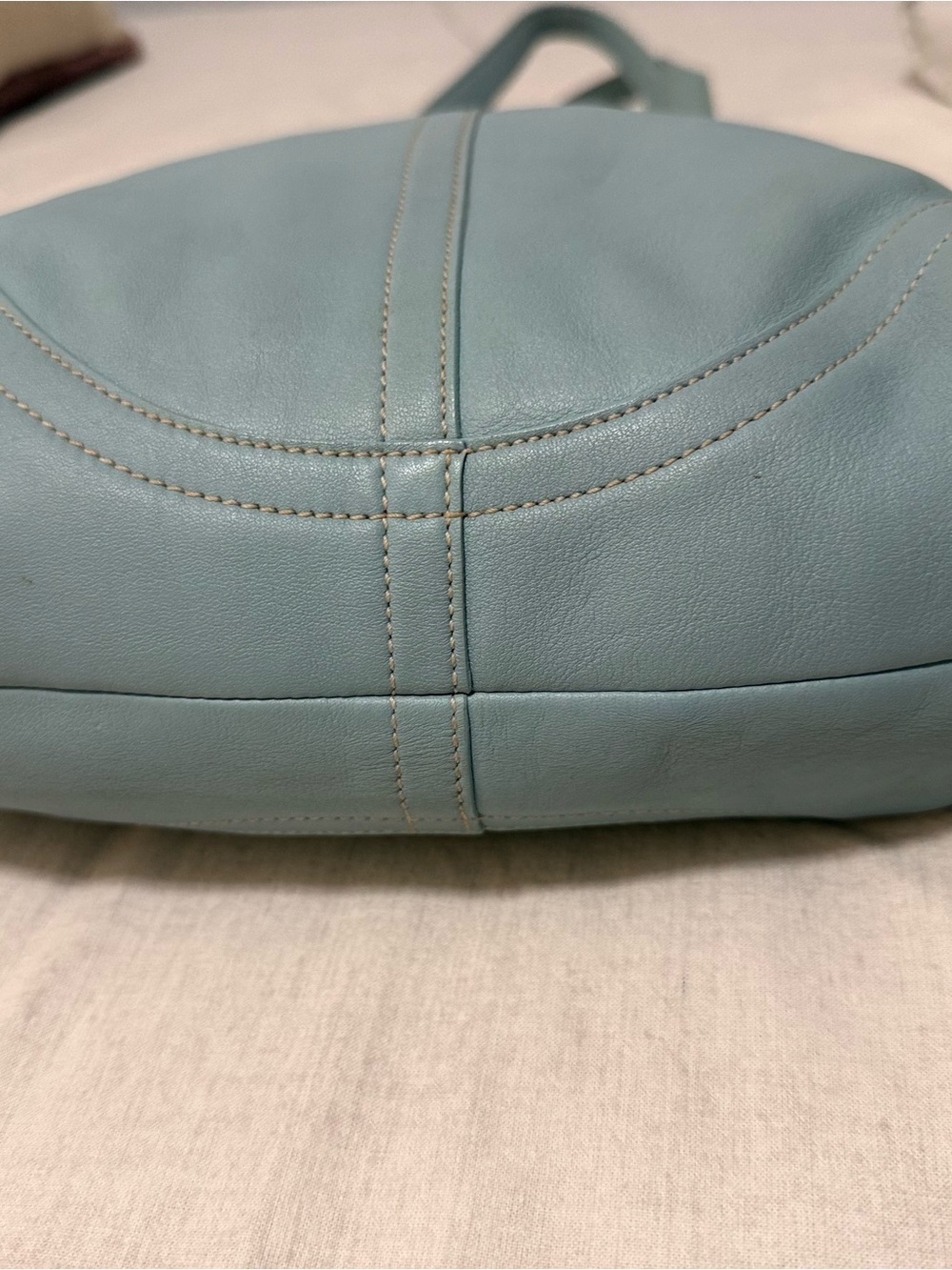 Coach Vintage Light Blue Leather Hobo Shoulder Bag Style L95-4989 - Picture 4 of 16